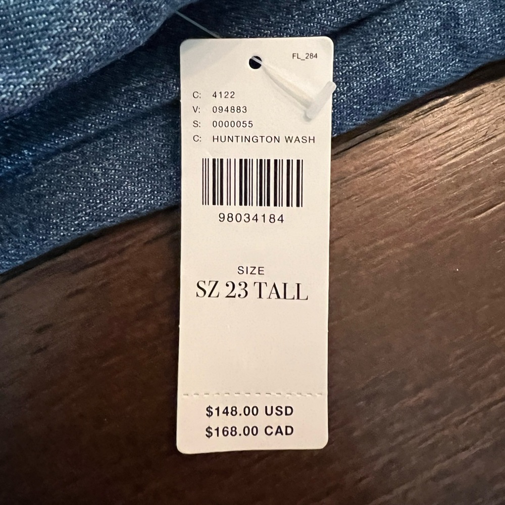 Anthropologie NWT 23 T Reworked High Rise Cropped Flare Pilcro Jeans - Blue! - Picture 2 of 12